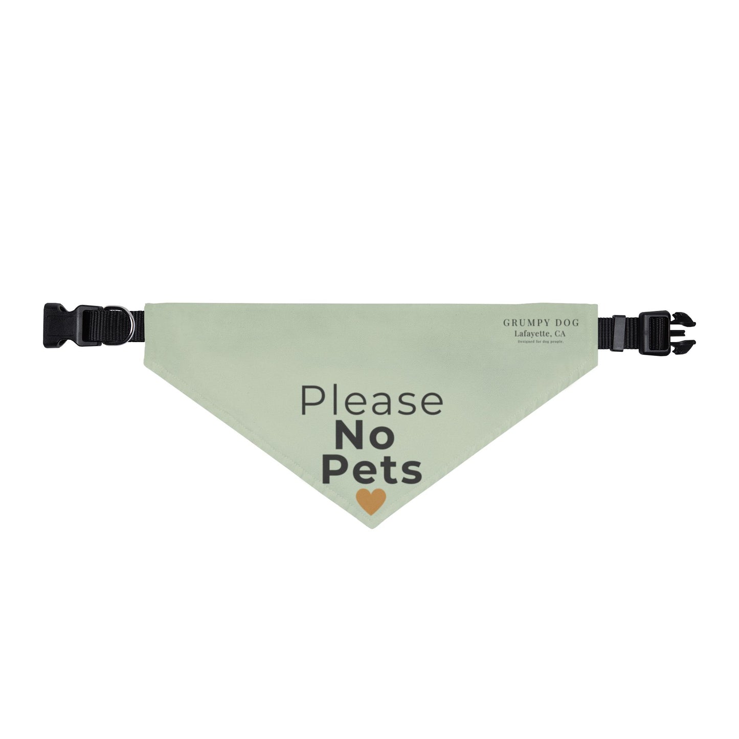 No Petting Please Bandana | Oatmeal | Slip-On Collar Bandana