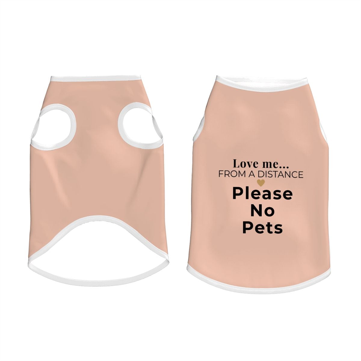 “Love Me… From a Distance” Dog Tank | Everyday Collection | Soft Cotton Dog Shirt