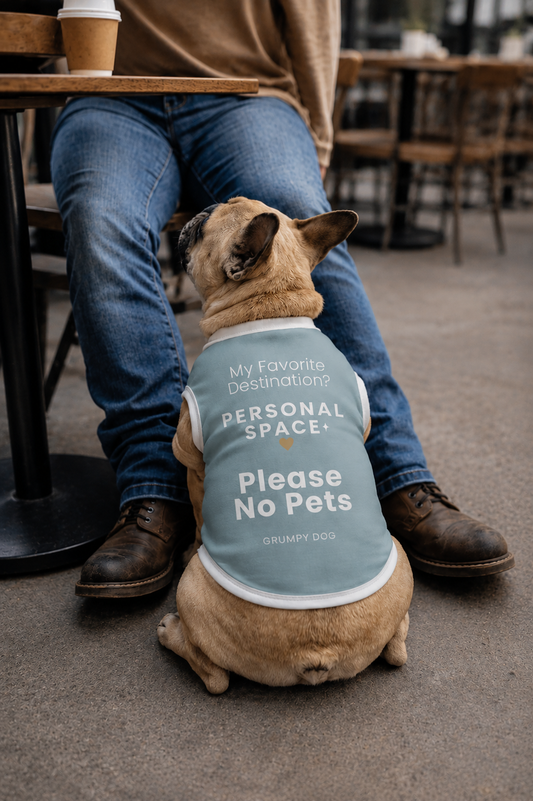 “My Favorite Destination? Personal Space” Dog Tank | Every Day Collection | Soft Cotton Dog Shirt