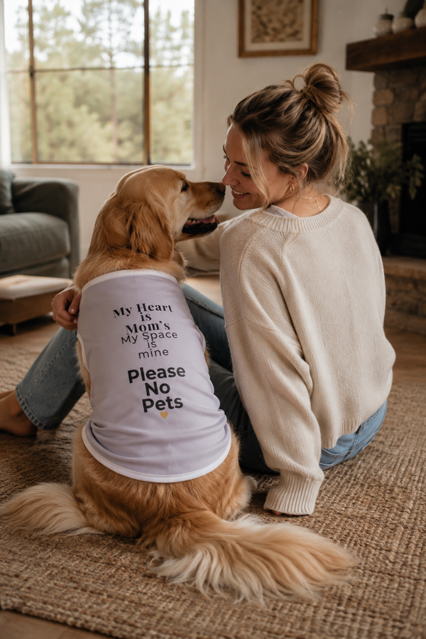 My Heart Is Mom's Dog Tank | Soft Cotton Dog Shirt | Everyday Collection