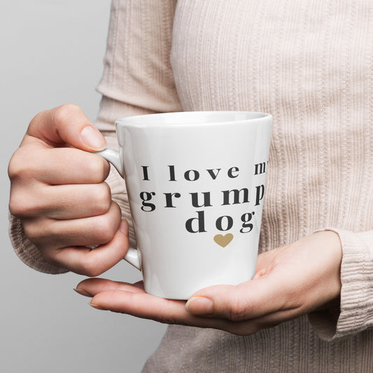I Love My Grumpy Dog A Latte Mug